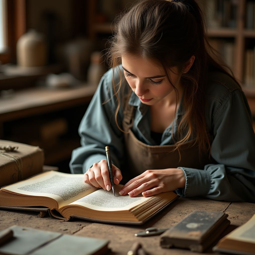 Restauratrice de livres